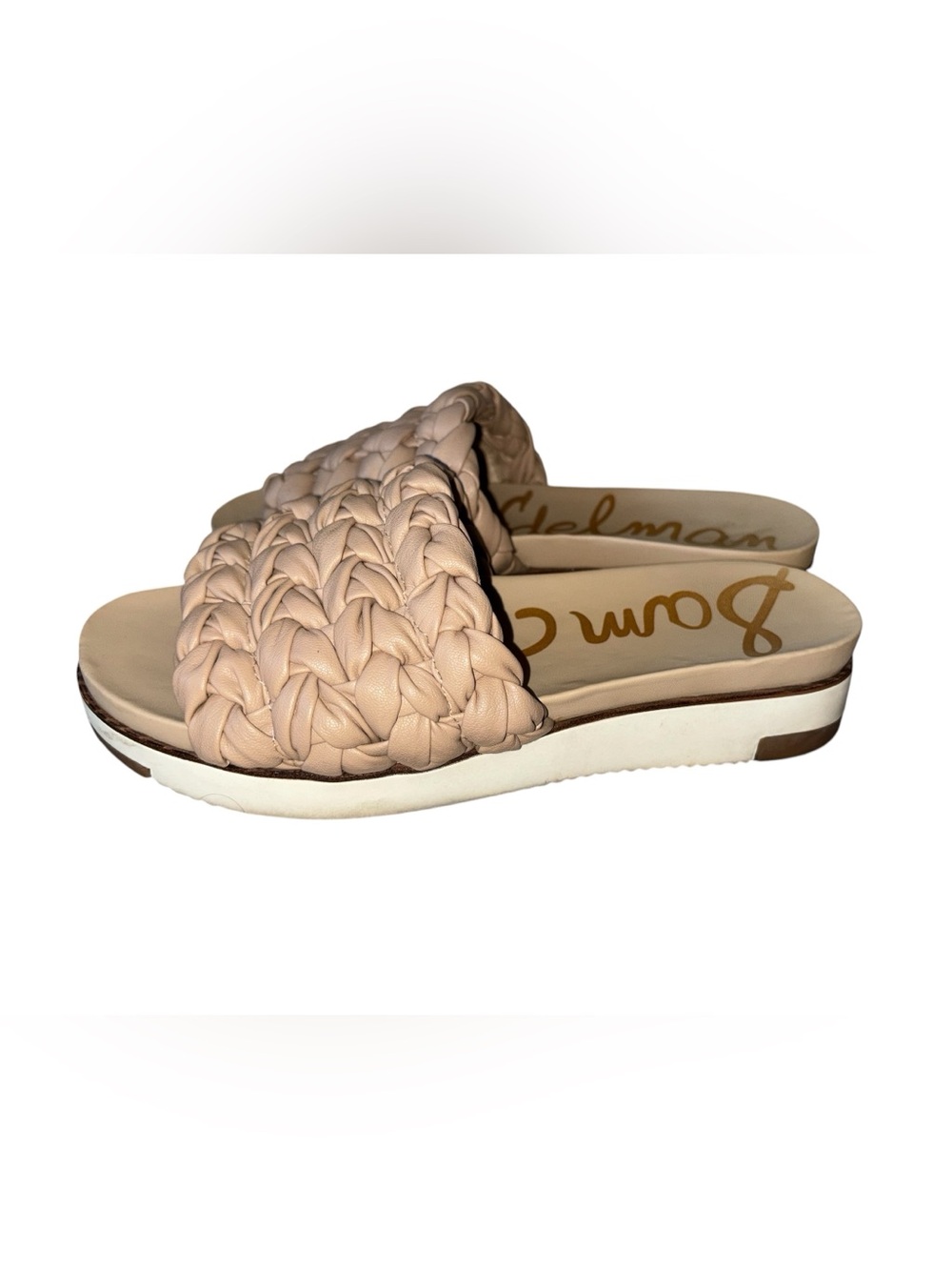 Sam Edelman Ainslie Braided Slide Sandal Desert Beige Size 8.5